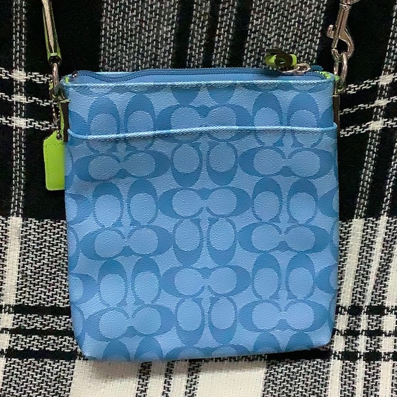 Coach blue with green stripe signature hipster - Picture 2 of 9